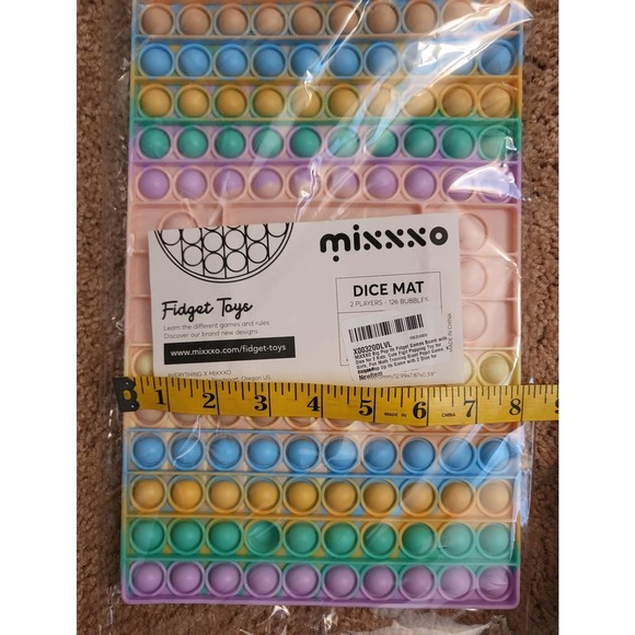 Large Pop It Fidget 2 Player Trading Board Game with 2 Dice for Kids - Picture 3 of 4